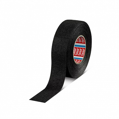 Tesa 51608, negru fleece PET bandă, 19 mm x 25 m, 96 rolí v krabici