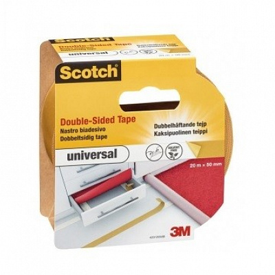 3M 4201 Scotch dual side Banda adezivă pentru aplicații nesolicitante, 50 mm x 20 m