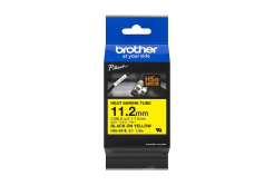 Brother HSE-631E, 11.2 mm x 1.5 m, černý tisk / žlutý podklad , originální páska