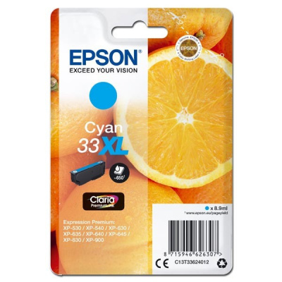 Epson T33 XL C13T33624012 azuriu (cyan) cartus original