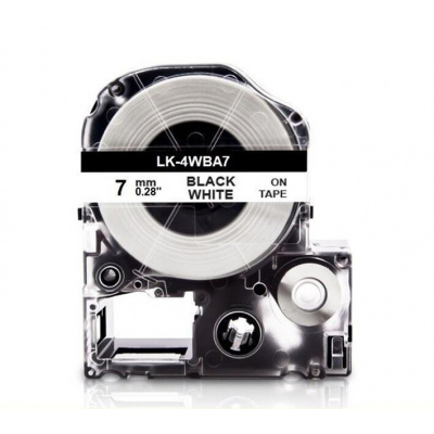 Epson LK-4WBA7, BU7S, 7 mm x 2,5 m, text negru / fundal alb, banda compatibila