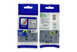 Banda compatibila Brother TZ-M921 / TZe-M921, 9mm x 8m, text negru / fundal argintiu