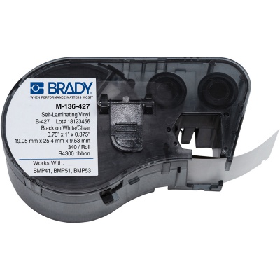 Brady M-136-427 / 131581, etichete 25.40 mm x 19.05 mm