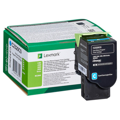 Lexmark C2320C0 azuriu (cyan) toner original