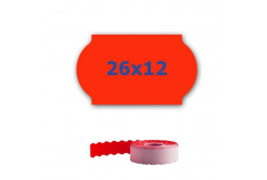 Cenové etikety do kleští, 26mm x 12mm, 900ks, signální červené