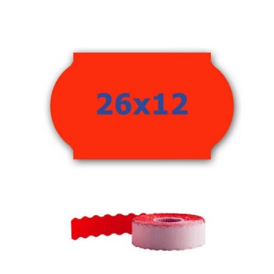 Etichete de pret pentru etichetarea clestilor, 26mm x 12mm, 900buc., semnal roșu