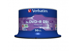 VERBATIM DVD+R (pachet de 50)/Strat dublu/Spindle/ 8X 8.5GB Matt Silver
