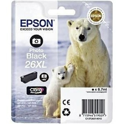 Epson T26314012, T263140, 26XL foto negru (photo black) cartus original