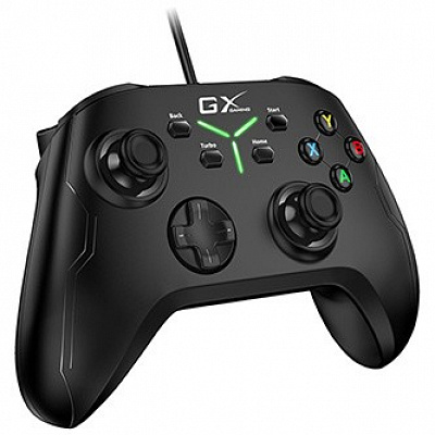 Gamepad Genius GX Gaming MaxFire GX-21UV, 18 butoane, USB/PS3/PS4, negru