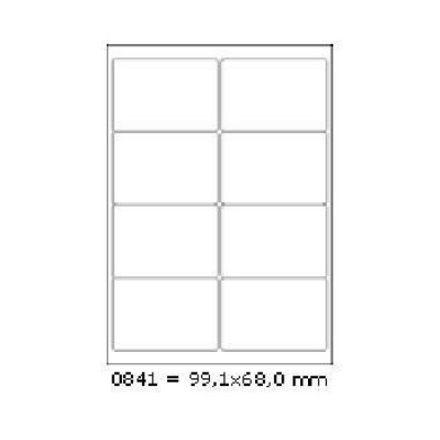 Etichete autoadezive 99 x 68 mm, 8 de etichete, A4, 100 coli