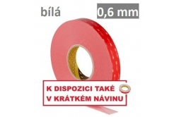 3M VHB™ LSE-060WF Oboustranně silně lepicí páska na LSE plasty, tl. 0,6 mm 12 mm x 33 m