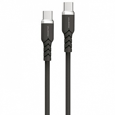 Powerton ENERGY DARK EDITION Cablu USB-C, 100W, 1m, din silicon, negru