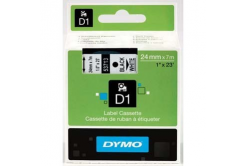 Dymo D1 53713, S0720930, 24mm x 7m text negru / fundal alb, banda original