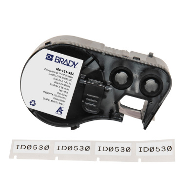 Brady M4-131-492 / 170780, 25.40 mm, Polyester, text negru / fundal alb
