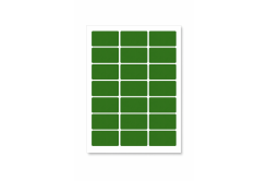Etichete autoadezive 63,5 x 29,6 mm, 27 etichete, A4, 20 foi de hârtie, verde