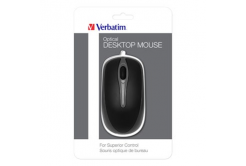 Verbatim 49019, Mouse cu fir, 1000DPI, optic, negru