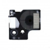 Banda compatibila Dymo 40920, 9mm x 7m, text alb / fundal transparent