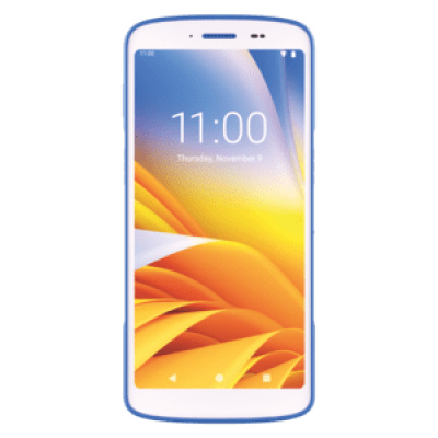 Zebra HC50 WLMT0-H50D8BBK1-A6, terminal de date, mit Notfalltaste, 2D, hot-swap, PTT, USB-C, BT, Wi-Fi, NFC, Android, GMS, white, blue