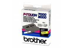 Brother TX-621, 9mm x 15m, text negru / fundal galben, banda original