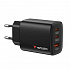 Încărcător VERBATIM GaN Essentials 65W, 2xUSB-C, 1xUSB-A, negru