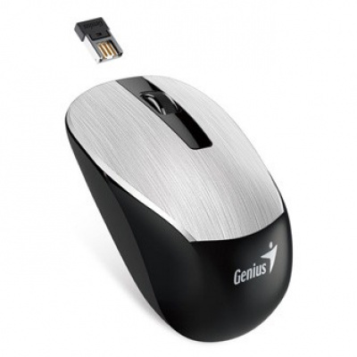 Genius Mouse NX-7015 31030019404, 1600DPI, 2.4 [GHz], Optical, 3tl., Fara fir USB, argint, AA