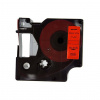 Banda compatibila Dymo 53717, S0720970, 24mm x 7m, text negru / fundal rosu