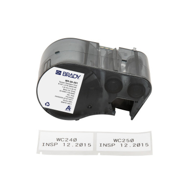 Brady M5-20-351 / 170857, 25.40 mm, Vinyl, text negru / fundal alb