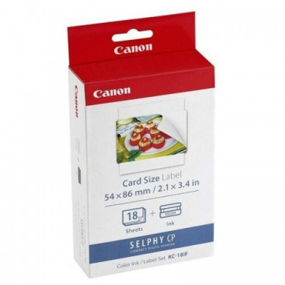 Canon 7741A001 KC-18IF, 86x54mm, 18 buc, alb, címkék