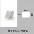 Niimbot 1EA01204102, 50x30mm, 900 buc., etichete autoadezive albe