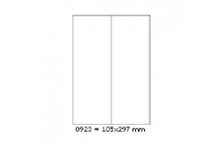 Etichete autoadezive 105 x 297 mm, 2 de etichete, A4, 100 coli