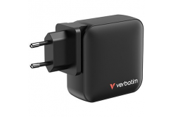 Verbatim GaN 32216, încărcător de rețea de călătorie USB 3.0, USB C, gri, 165 W, furci interschimbabile C,G,A