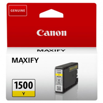 Canon cartus original PGI-1500 Y, yellow, 300 pagini, 4.5ml, 9231B001, Canon MAXIFY MB2050,MB2150,MB2155,MB2350,MB2750,MB2755