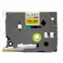Banda compatibila Brother TZ-FX661 / TZe-FX661, 36mm x 8m, flexi, text negru / fundal galben