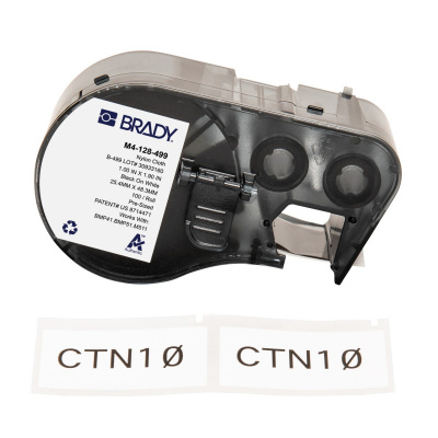 Brady M4-128-499 / 170808, 48.26 mm, Nylon, text negru / fundal alb