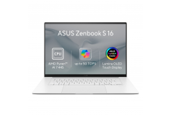 ASUS Zenbook S 16 OLED/UM5606GA-OLED382WZ/AI7-445/16"/2880x1800/T/32GB/1TB/AMD int/W11H/Alb/2R