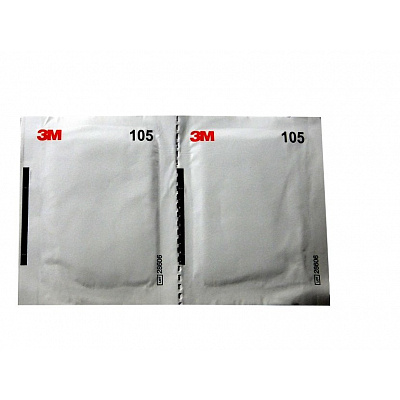 3M 105 Șervețel umed dezinfectant pentru curățarea măștilor faciale, pereche (2 șervețele)