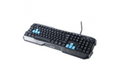 E-blue Polygon, klávesnice US, herní, odolná proti polití typ drátová (USB), černá
