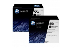 HP 55X CE255XD dualpack negru toner original