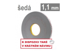 3M VHB™ 4941-P, tl. 1,1 mm; světle šedá oboustranně velmi silně lepicí akrylová páska 12 mm x 33 m