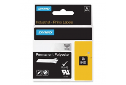 Dymo Rhino 622290, 19mm x 5,5m, text negru / fundal transparent, banda originala din poliester permanent