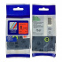 Banda compatibila Brother TZ-411 / TZe-411, 6mm x 8m, text negru / fundal rosu