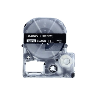 Epson LC-SD12KW, 12mm x 8m, text alb / fundal negru, banda compatibila