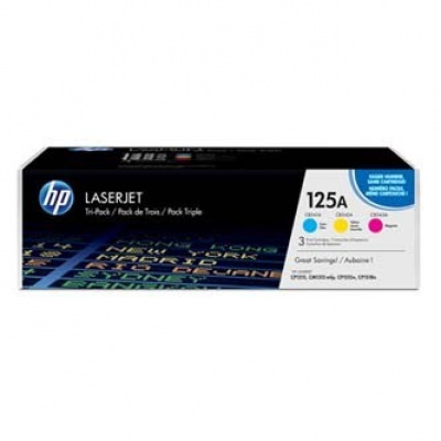 HP 125A CF373AM, azuriu / purpuriu / galben (cyan / magenta / yellow) toner original