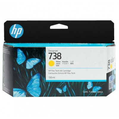 HP 738 498N7A galben (yellow) cartus original