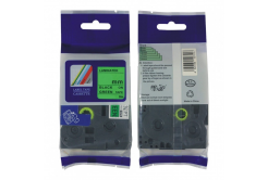 Brother HGe-721, 9mm x 8m, text negru / fundal verde, de mare viteză banda compatibila