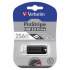 Verbatim 49320 Store N Go PinStripe, Unitate flash USB, USB A 3.0, 256GB, cu conector detașabil, negru