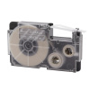 Casio XR-9AX, 9mm x 8m text alb / fundal transparent, banda compatibila