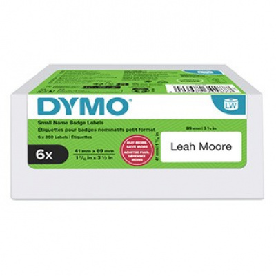 Dymo 2234187, 89mm x 41mm, , detașabil, alb, etichete originale din hârtie, 6 x 300 buc.