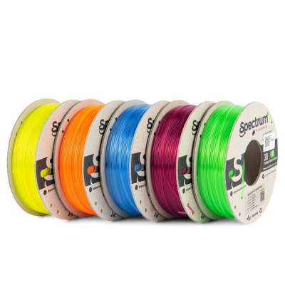Spectrum 80889 3D filament, 5Pack PLA Crystal, 1,75mm, 5x250g, Multicolor (Blue, Yellow, Pink, Green, Orange)
