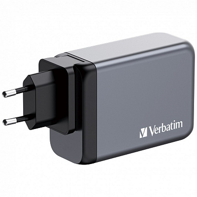 Încărcător de rețea VERBATIM GaN GNC-240, 240W, 3x USB-C, 1x USB